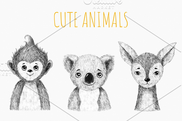 Cute Animals in Illustrations - product preview 1