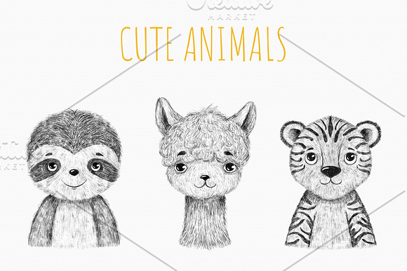 Cute Animals in Illustrations - product preview 2