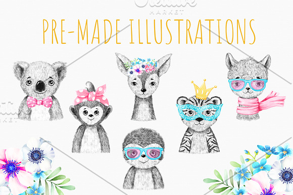 Cute Animals in Illustrations - product preview 4
