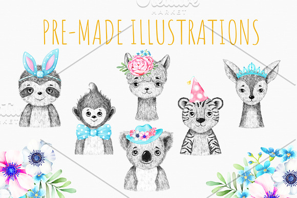 Cute Animals in Illustrations - product preview 5