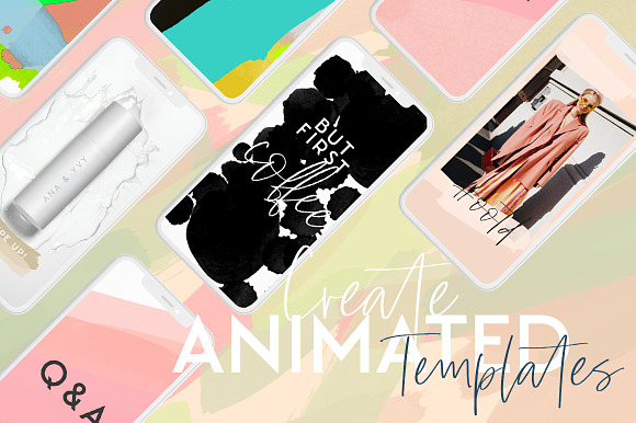 animated watercolor paint strokes in Textures - product preview 3