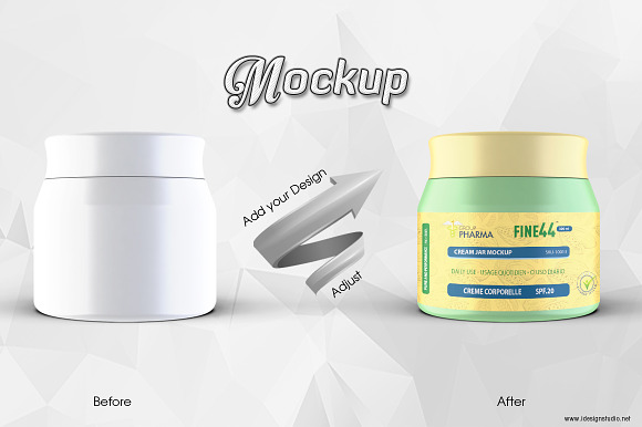 Cosmetic Jar Mockup in Product Mockups - product preview 2