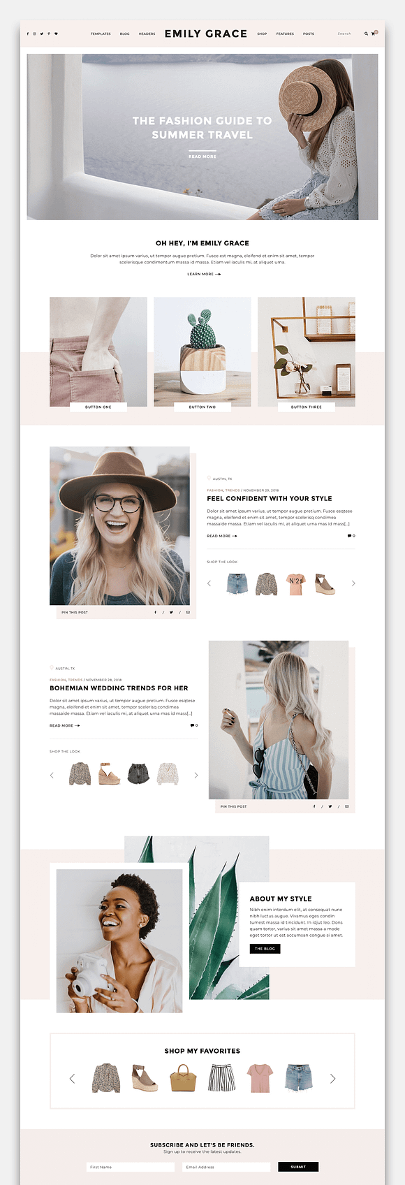 Emily Grace - A Blog & Shop Theme in WordPress Blog Themes - product preview 1