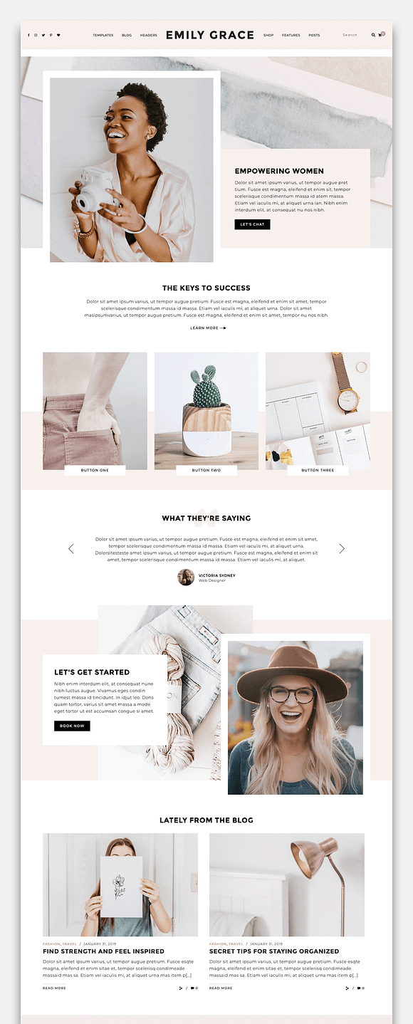 Emily Grace - A Blog & Shop Theme in WordPress Blog Themes - product preview 2