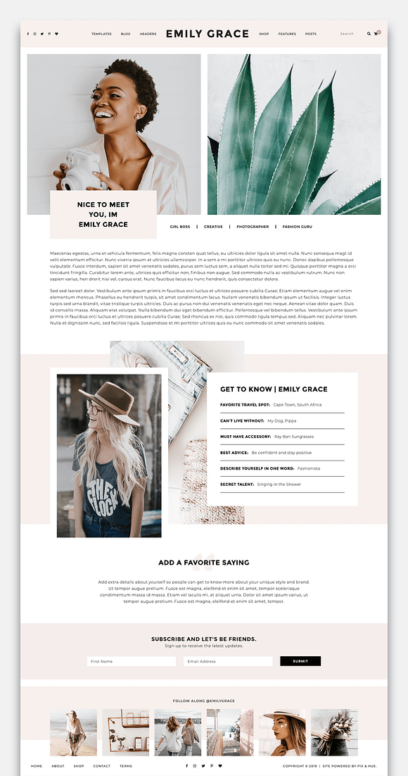 Emily Grace - A Blog & Shop Theme in WordPress Blog Themes - product preview 4