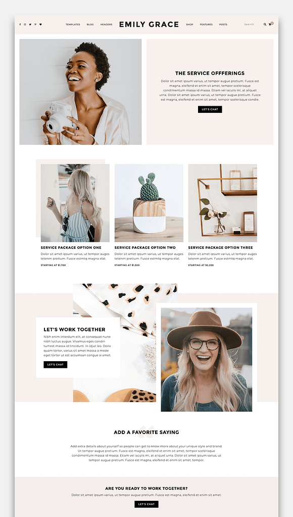 Emily Grace - A Blog & Shop Theme in WordPress Blog Themes - product preview 5