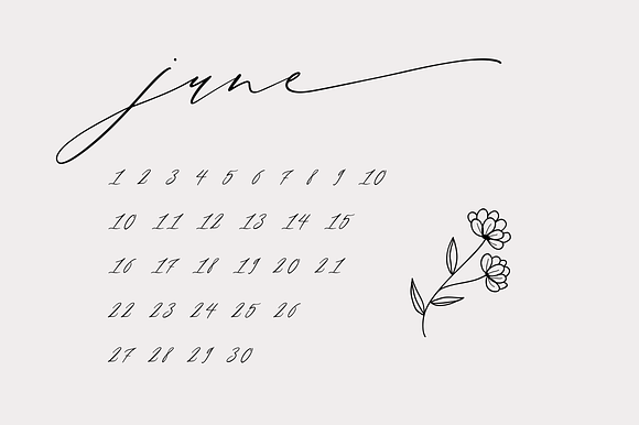 Month Glade - Calligraphy Font in Script Fonts - product preview 6