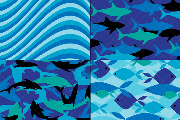Shark, Fish & Octopus Patterns in Patterns - product preview 5