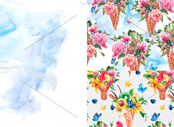Watercolor Summer Desserts and Fruit in Illustrations - product preview 2