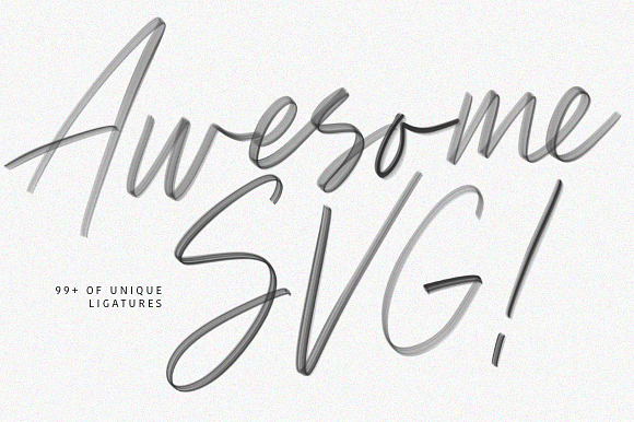Triester SVG Brush Font Free Sans in Script Fonts - product preview 5