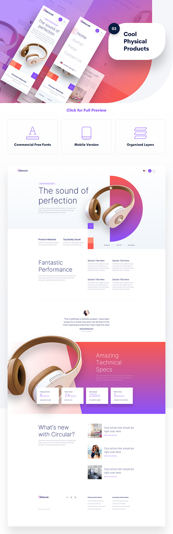 Circular 2.0 in Landing Page Templates - product preview 2