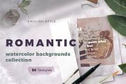 Watercolor romantic backgrounds