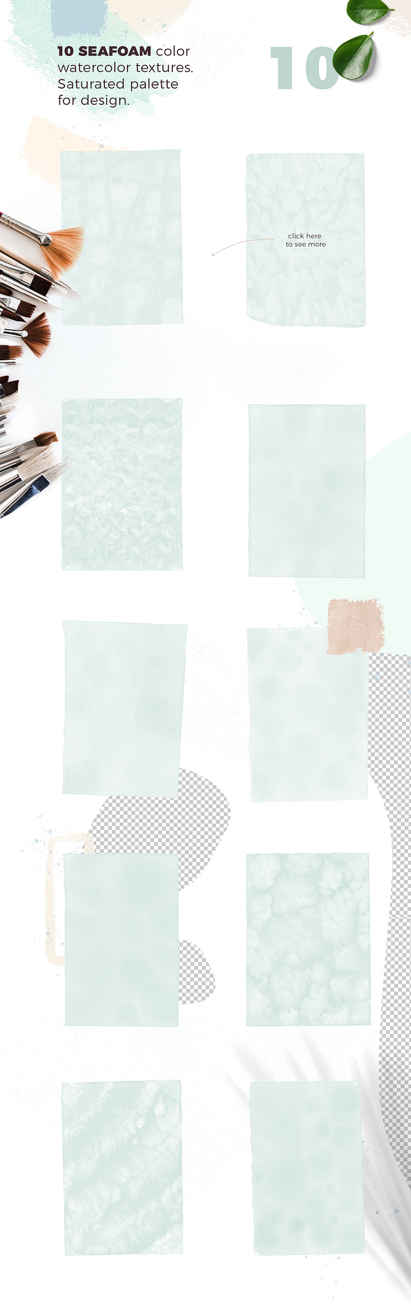 Watercolor romantic backgrounds in Textures - product preview 5