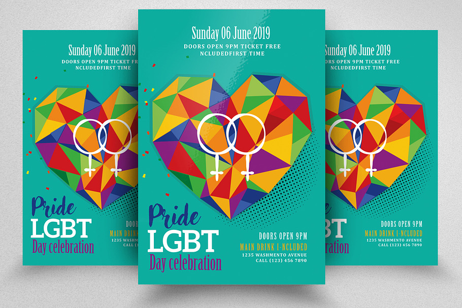 LGBT Pride Flyer / Poster Template in Flyer Templates - product preview 8