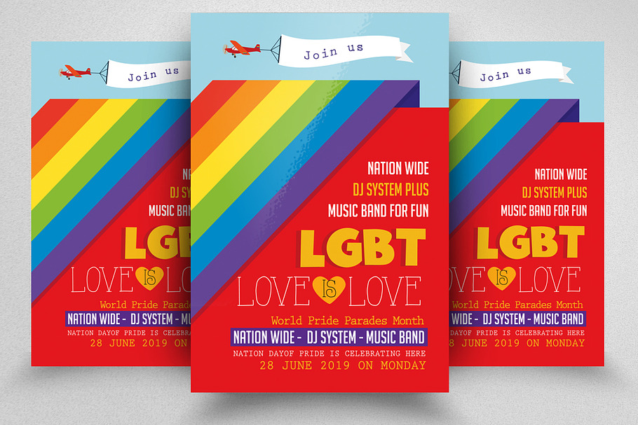 LGBT Flyer Template in Flyer Templates - product preview 8