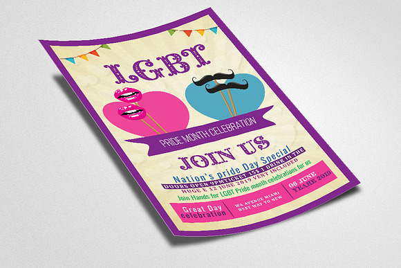 LGBT Pride Celebration Flyer in Flyer Templates - product preview 1