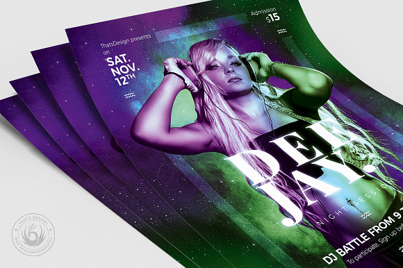 DJ Session Flyer Template V7 in Invitation Templates - product preview 4