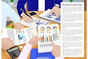 Business Meeting Poster Text Vector