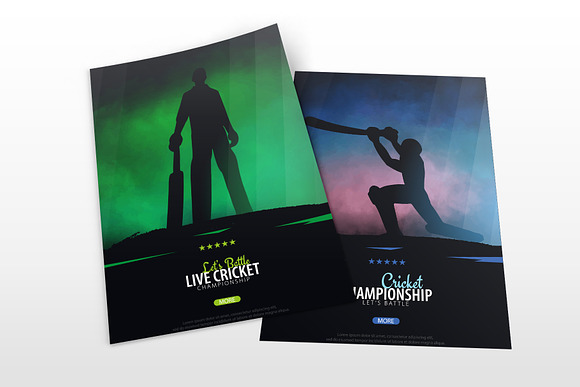 Cricket Championship banners in Flyer Templates - product preview 2