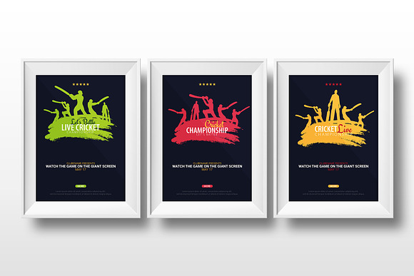 Cricket Championship banners in Flyer Templates - product preview 3