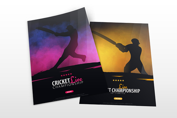 Cricket Championship banners in Flyer Templates - product preview 4