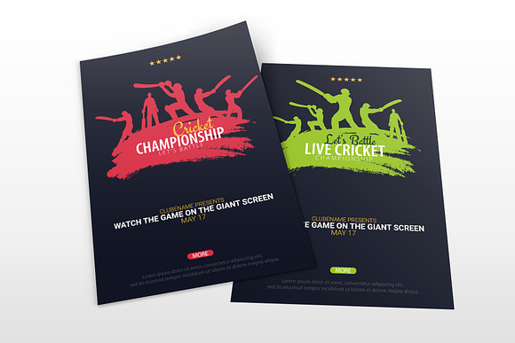 Cricket Championship banners in Flyer Templates - product preview 6