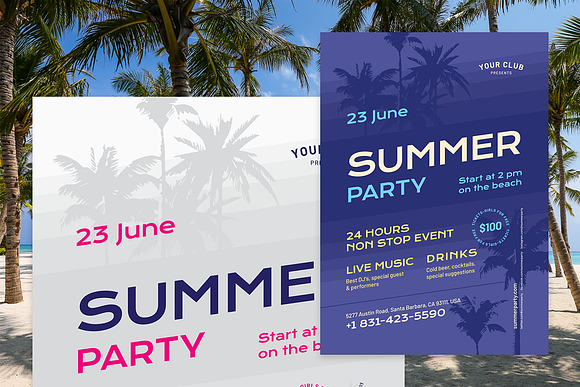 Summer Poster Template #4 in Invitation Templates - product preview 1