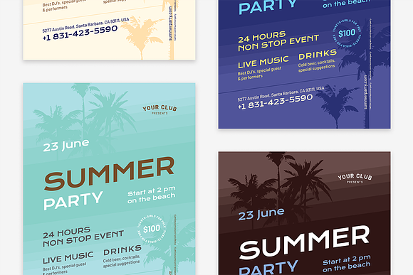 Summer Poster Template #4 in Invitation Templates - product preview 2