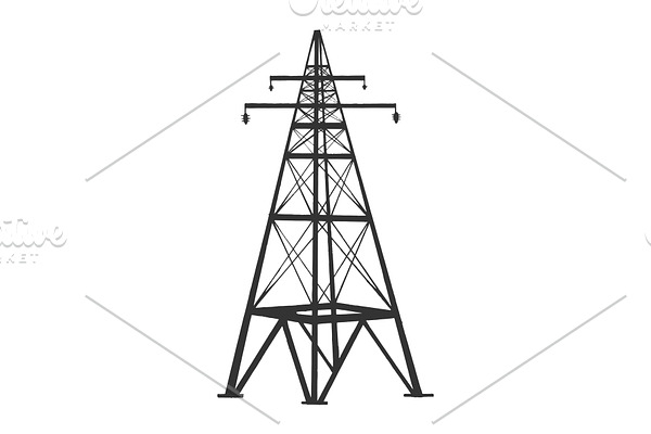 High Voltage Power Line tower vector