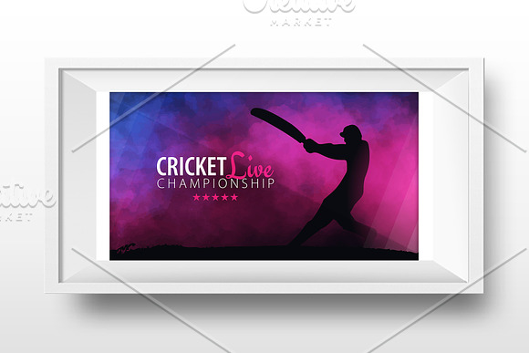 Cricket Championship banners in Illustrations - product preview 2
