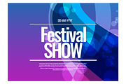 Festival show Poster. Template