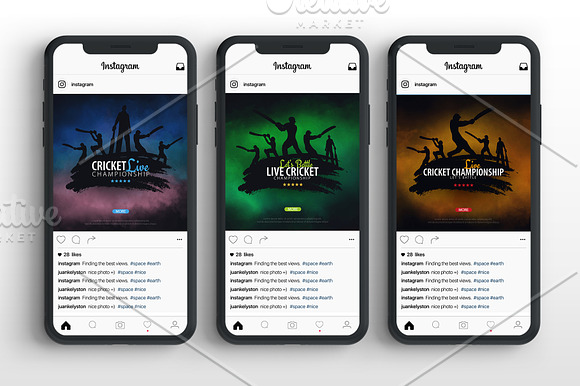 Cricket Championship banners in Instagram Templates - product preview 1