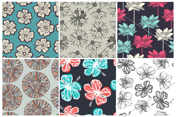 Magic flowers + bonus 6 patterns in Objects - product preview 2