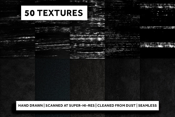 50 BLACK INK TEXTURES in Textures - product preview 3