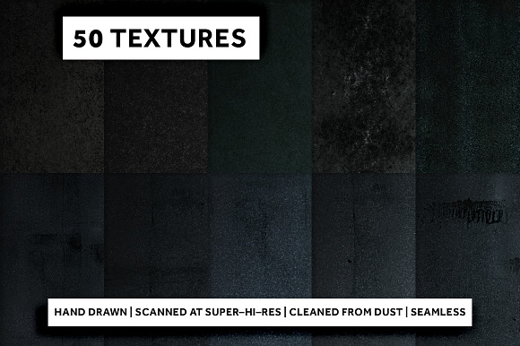 50 BLACK INK TEXTURES in Textures - product preview 4