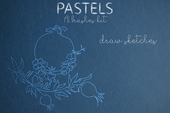 Pastel brushes kit for AI in Add-Ons - product preview 1
