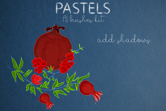 Pastel brushes kit for AI in Add-Ons - product preview 3