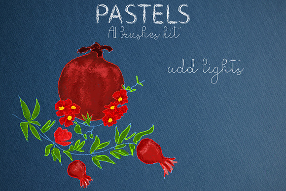 Pastel brushes kit for AI in Add-Ons - product preview 4
