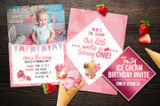 Ice Cream Birthday Invite!