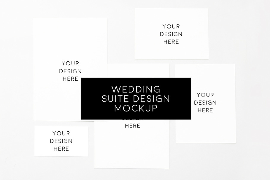 Blank Wedding Design Suite Mockup in Print Mockups - product preview 8