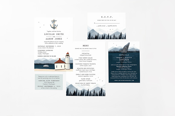 Blank Wedding Design Suite Mockup in Print Mockups - product preview 4