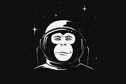 monkey astronaut in space