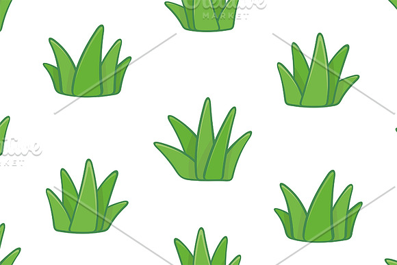 Seamless pattern with grass in Illustrations - product preview 1