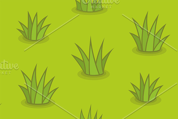 Seamless pattern with grass in Illustrations - product preview 2