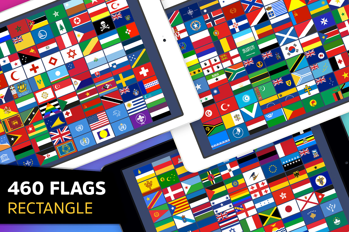 460 FLAGS - RECTANGLE in Flag Icons - product preview 8