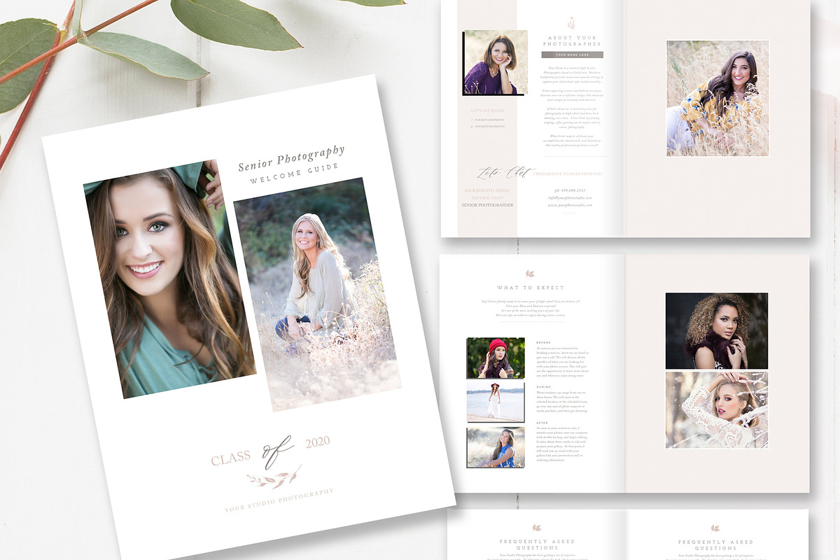 12-Page Senior Photography Guide in Magazine Templates - product preview 8