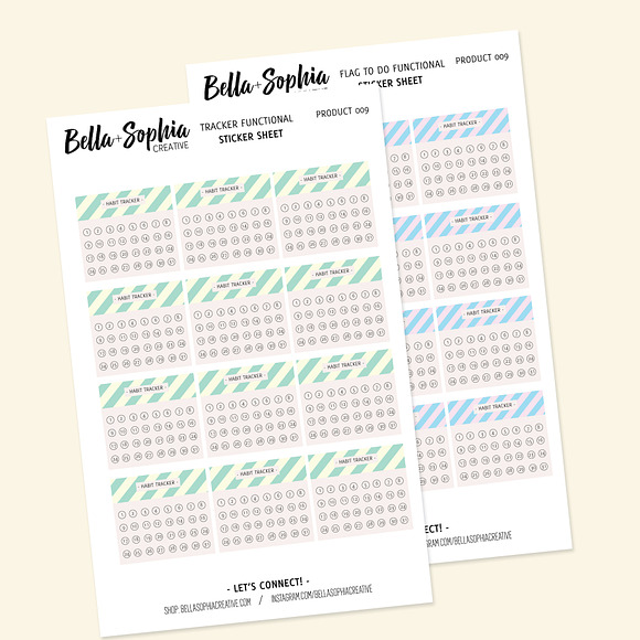 Tracker Planner Sticker Pack in Stationery Templates - product preview 4