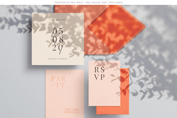 Cards & Envelopes Mockups Scene in Print Mockups - product preview 6