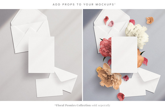 Cards & Envelopes Mockups Scene in Print Mockups - product preview 16