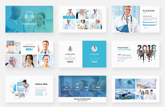 Medical and Healthy Care Solution in Presentation Templates - product preview 1